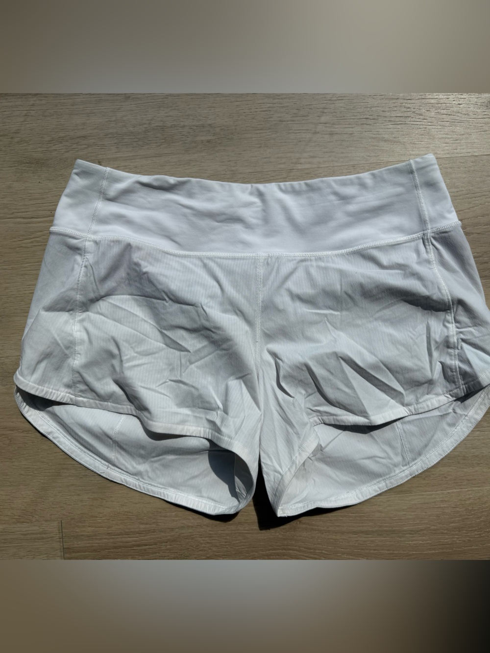 Lululemon white running shorts ( 8 TALL)